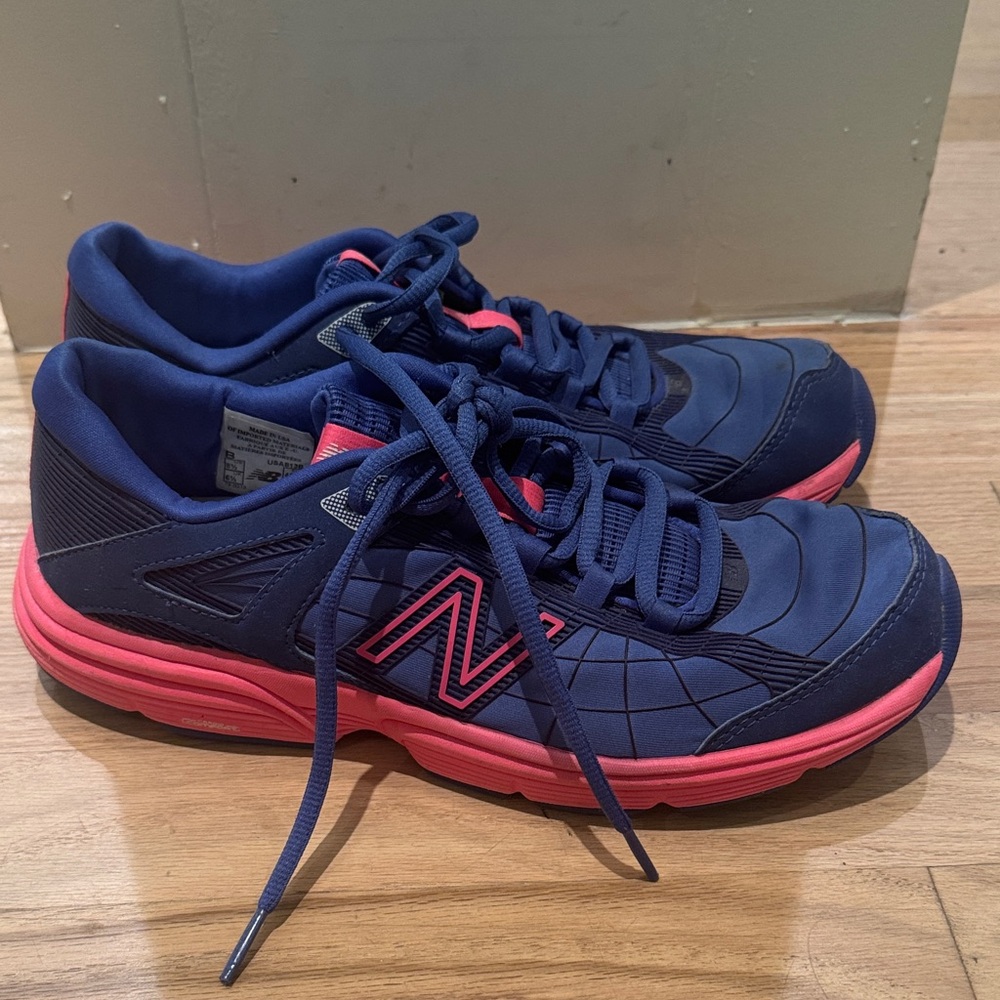 New Balance Dark Blue and Bright Pink Athletic Shoes